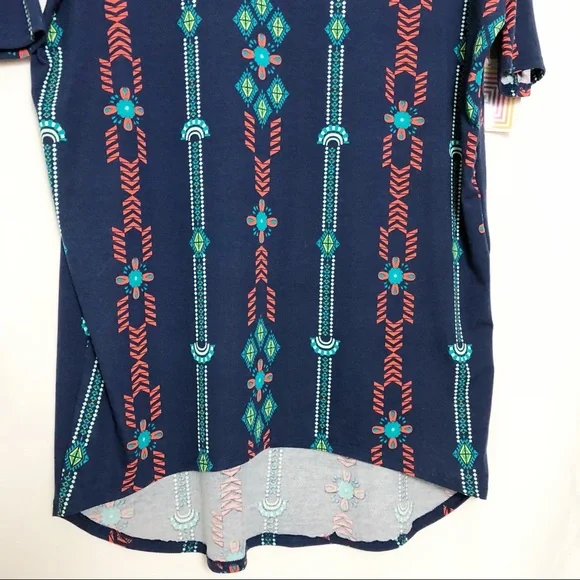 Lularoe Irma Top Aztec Print Blue Size XXS - Picture 2 of 6